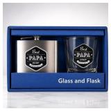 Father's Day Gift Papa Ever Flask And Glass