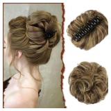 Claw Clip Messy Bun Hair Piece Wavy Curly