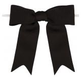 100Pcs 3 Inch Black Grosgrain Bows with Twi