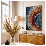 Art Large Framed Tree Ring Wall Art 24'x36'