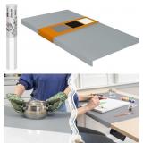Extra Large Silicone Mat for Countertop with 'Edge