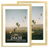 $86 24x36 Black Picture Frame with Plexiglass - La