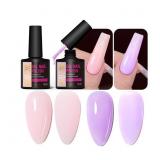 Gel Nail Polish for Manicure: Pink and Purp