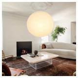 White Round Mondern Lantern Lampshade, 24'x24'