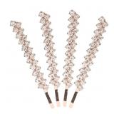Uonlytech Hair Jewelry Clip, 1 Set 2 Pairs Rhinest