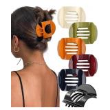 6 PCS Flat Hair Clips for Women Medium Non-slip Fl