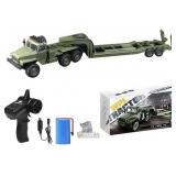 $118 RC Semi Truck, 2.4Ghz 6WD Remote Control Army