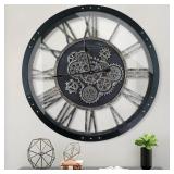 $304 36 Inch Moving Gear Wall Clock, Oversized Wal