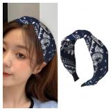 Knotted Bandana Headband Paisley Boho Hairband for