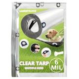 10 x 13 ft Clear Waterproof Tarp, 6 Mil Multi-Purp
