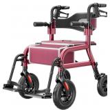 $210 HOMLAND Foldable Walkers for Seniors with Sea
