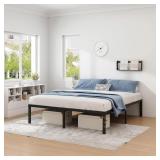 $64 Metal Bed Frame,King Size Bed Frame with Stora