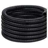 Pond Tubing ID 2    10ft Black Corrugated Flexible