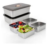 6 PCS Stainless Steel Food Storage Containers