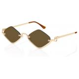 Retro Y2k Sunglasses for Women Men,Trendy Semi-Rim