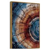 Art Large Framed Tree Ring Wall Art 24'x36'