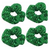 4 Pcs Sequins Christmas Hair Scrunchies Hair Bobbl