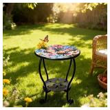 Outdoor Side Table Mosaic Patio Small End Table Me
