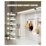 Hardwired Under Cabinet Lighting, 24 inch LED Unde