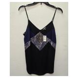 NWT Express Navy & Black Lace V-Neck Camisole