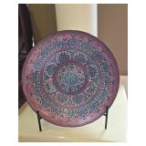 Large Ornate Circular Metal Wall Medallion