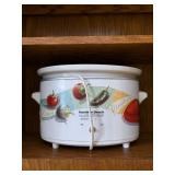 Oval Slow Cooker / Crock-Pot with Vegetable Motif