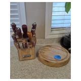 Wooden Knife Block Set with Assorted Kitchen