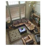 10' x 10' Leather L-Shaped Sectional Sofa - Rich