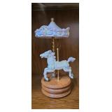 Vintage 12' Ceramic Carousel Music Box