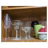 Assorted Glassware & Novelty Lot - Pink Flutes,