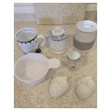 Assorted White Ceramic Kitchenware & Novelty Mug