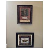 2pc Assorted Framed Wall Art Set - Butterfly
