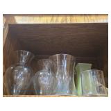 Multi-Piece Assorted Glass Vase Lot - Clear Urn