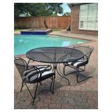 Outdoor Wrought Iron Patio Dining Set