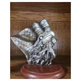 Patriotic Bald Eagle & American Flag Cast Metal