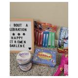 Letter Board, Retro Marbles Tin & Novelty Party