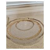 3-Piece Heavy Textured Glass Serving Set