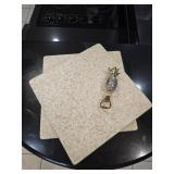 Two Heavy Quartz Countertop Hot Pads / Cutting