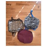 Assorted Travel & Storage Bag Lot - Zebra Print