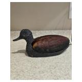 Vintage Ceramic Mallard Duck Table Lamp - Rustic