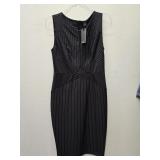 NWT Chic Black & White Pinstripe Sleeveless