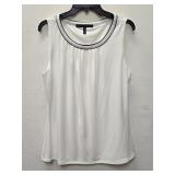 White House Black Market Ivory Sleeveless Top