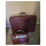 Vintage Samsonite Silhouette Suitcase & Train Case