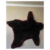 Taxidermy Black Bear Hide Rug with Mounted Head