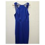 NWT Grace Karin Royal Blue Cage-Neck Sheath Dress