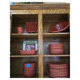 Large Lot of Terracotta Ceramic Dinnerware -