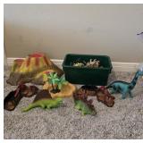 Prehistoric Dinosaur Toy Figures & Volcano