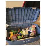 Vintage Toy Box & Assorted Children's Toys Lot