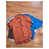 Lot of 9 Men's XL Button-Up Hunting & Fishing
