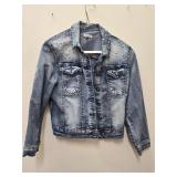 Pearl & Rhinestone Studded Denim Jacket